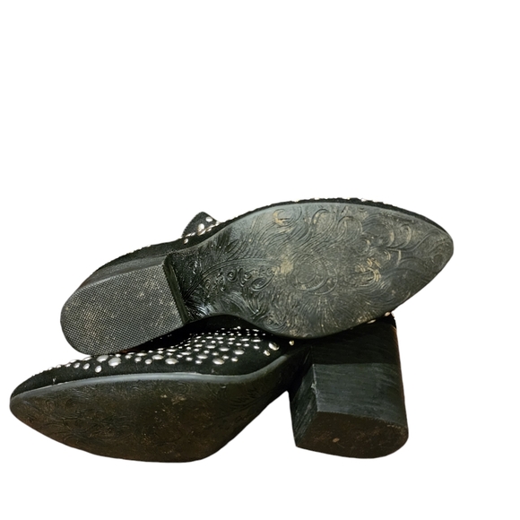 NAUGHTY MONKEY OOH BLACK SUEDE STUDDED ANKLE BOOTS WOMEN'S SZ 9 - Picture 9 of 9
